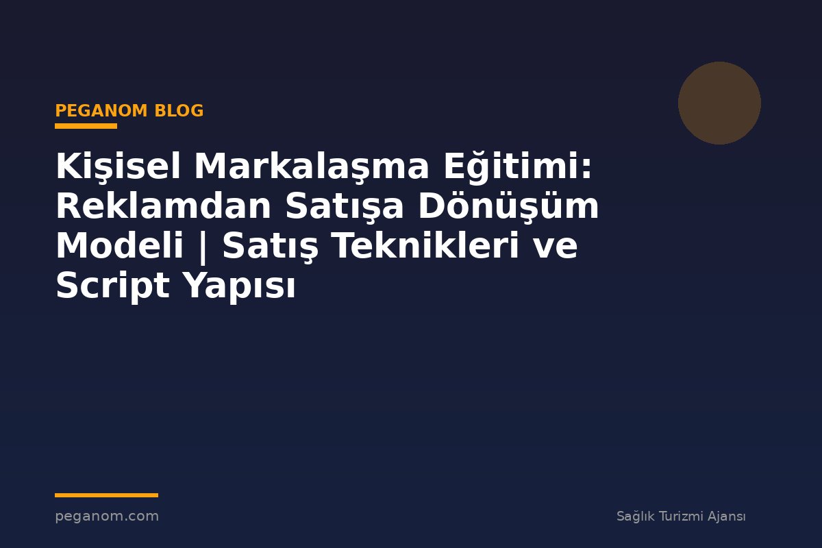 Kişisel Markalaşma Eğitimi: Reklamdan Satışa Dönüşüm Modeli | Satış Teknikleri ve Script Yapısı