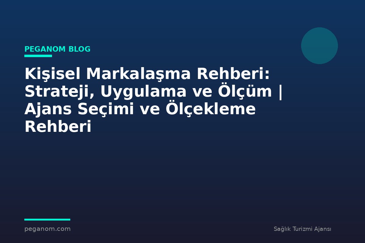 Kişisel Markalaşma Rehberi: Strateji, Uygulama ve Ölçüm | Ajans Seçimi ve Ölçekleme Rehberi