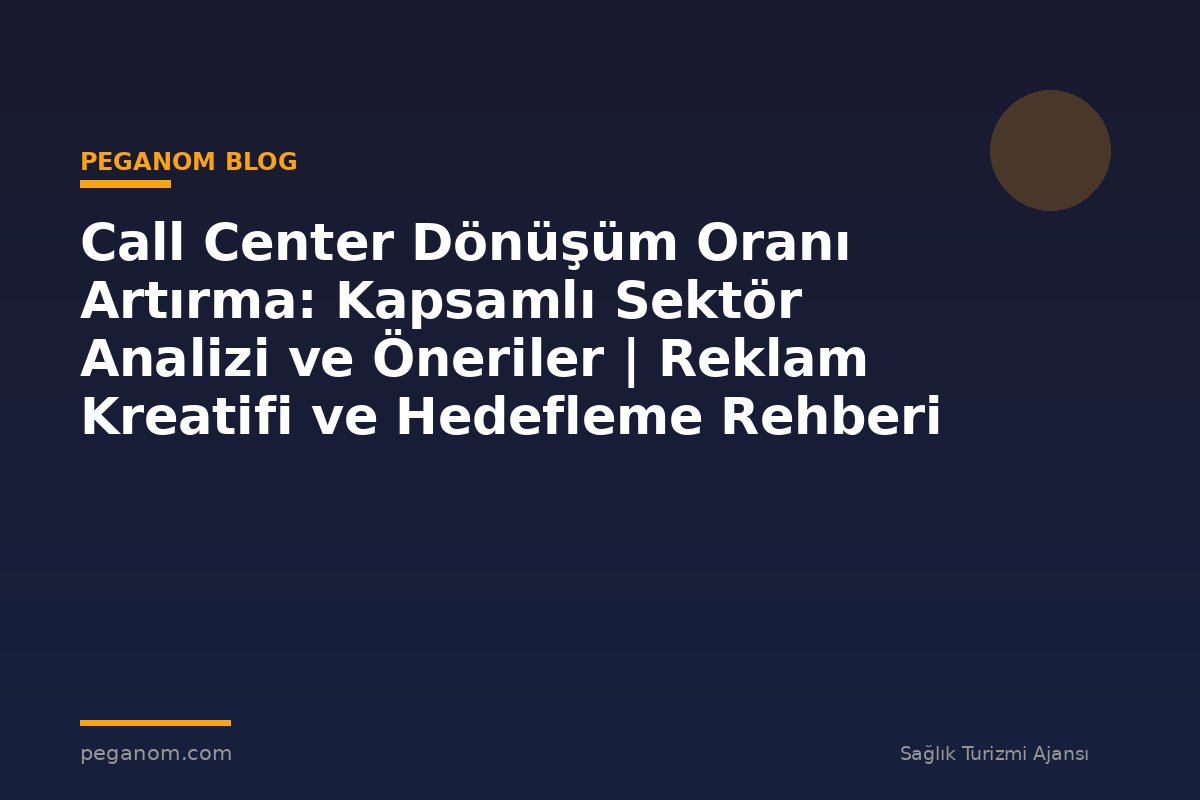 Call Center Dönüşüm Oranı Artırma: Kapsamlı Sektör Analizi ve Öneriler | Reklam Kreatifi ve Hedefleme Rehberi