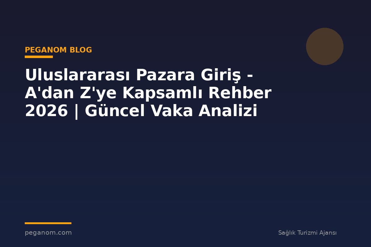 Uluslararası Pazara Giriş - A'dan Z'ye Kapsamlı Rehber 2026 | Güncel Vaka Analizi