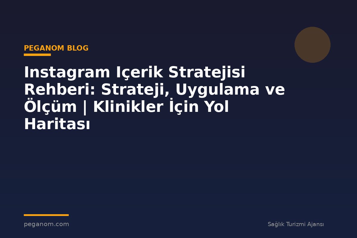 Instagram Içerik Stratejisi Rehberi: Strateji, Uygulama ve Ölçüm | Klinikler İçin Yol Haritası