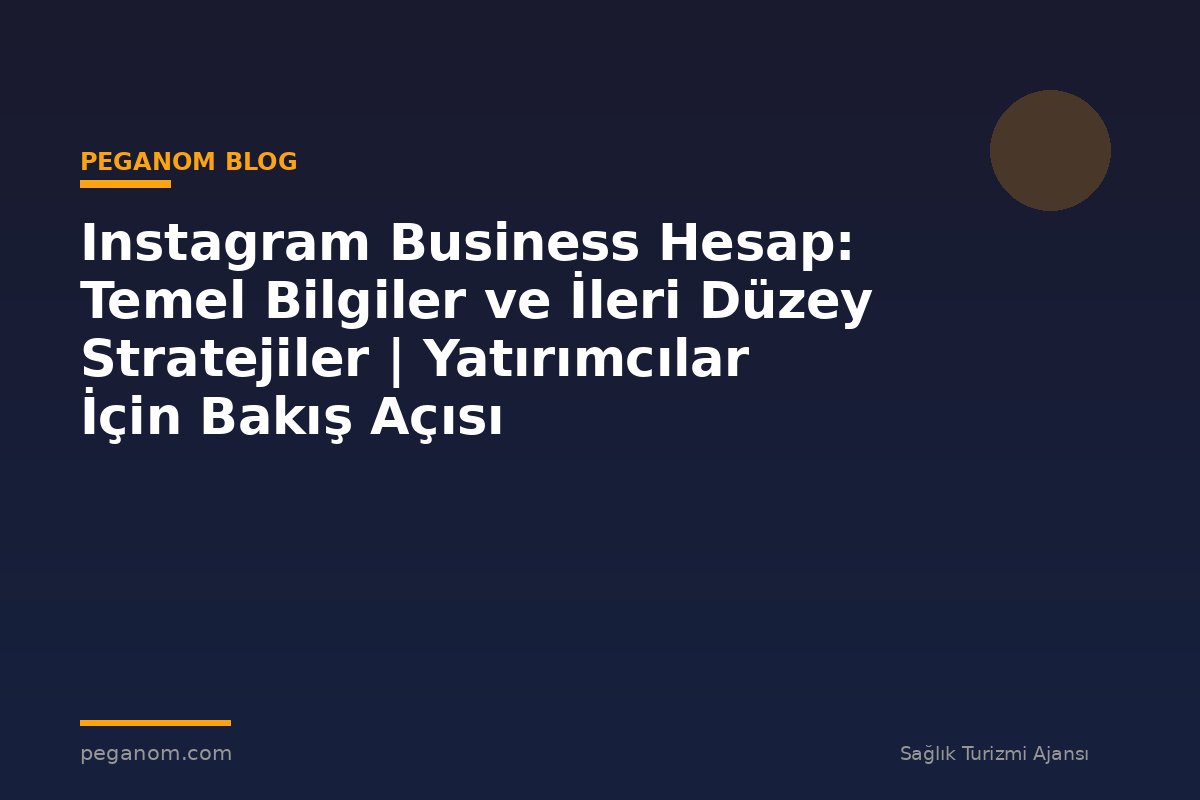 Instagram Business Hesap: Temel Bilgiler ve İleri Düzey Stratejiler | Yatırımcılar İçin Bakış Açısı