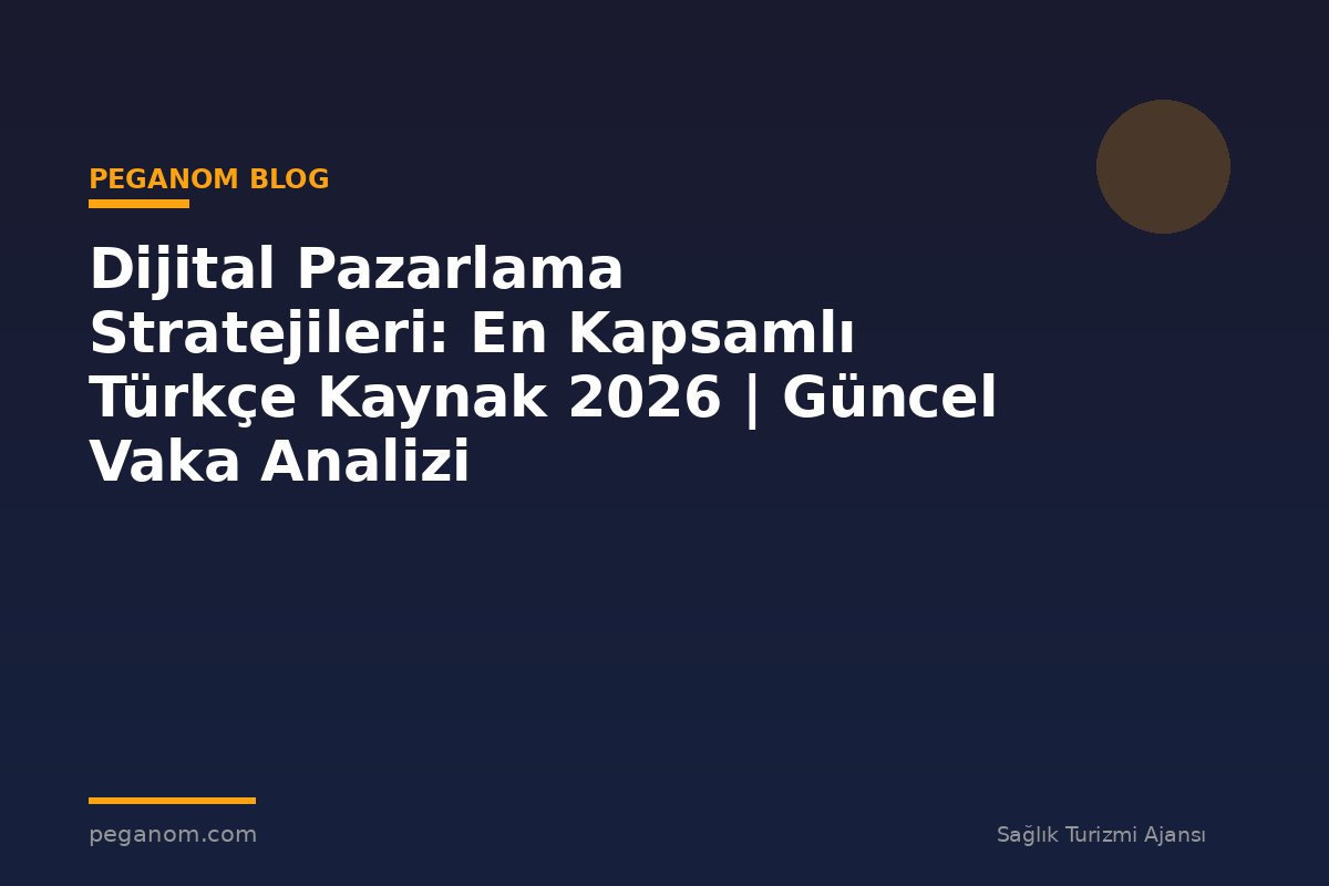 Dijital Pazarlama Stratejileri: En Kapsamlı Türkçe Kaynak 2026 | Güncel Vaka Analizi