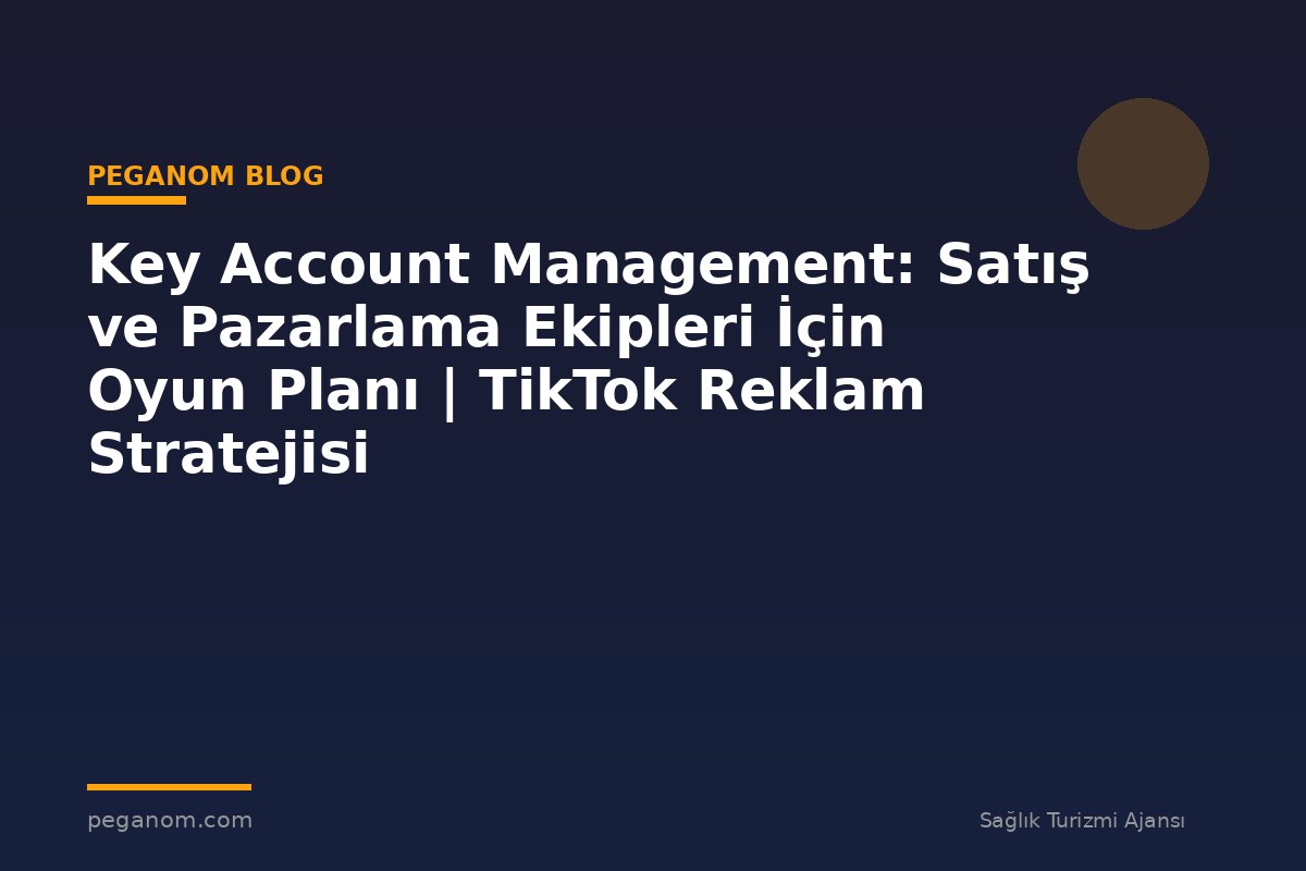 Key Account Management: Satış ve Pazarlama Ekipleri İçin Oyun Planı | TikTok Reklam Stratejisi