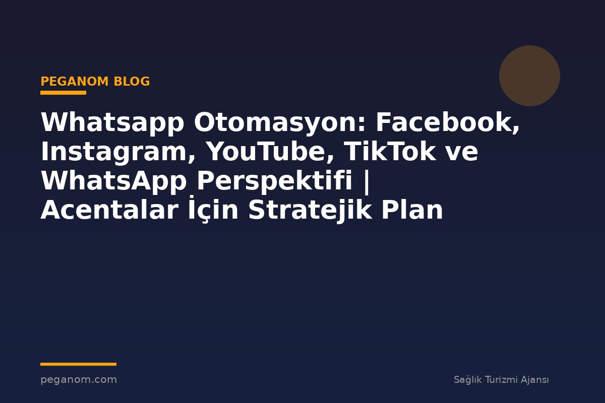 Whatsapp Otomasyon: Facebook, Instagram, YouTube, TikTok ve WhatsApp Perspektifi | Acentalar İçin Stratejik Plan