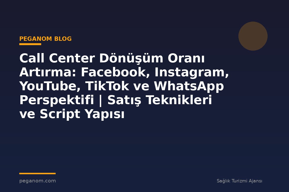 Call Center Dönüşüm Oranı Artırma: Facebook, Instagram, YouTube, TikTok ve WhatsApp Perspektifi | Satış Teknikleri ve Script Yapısı