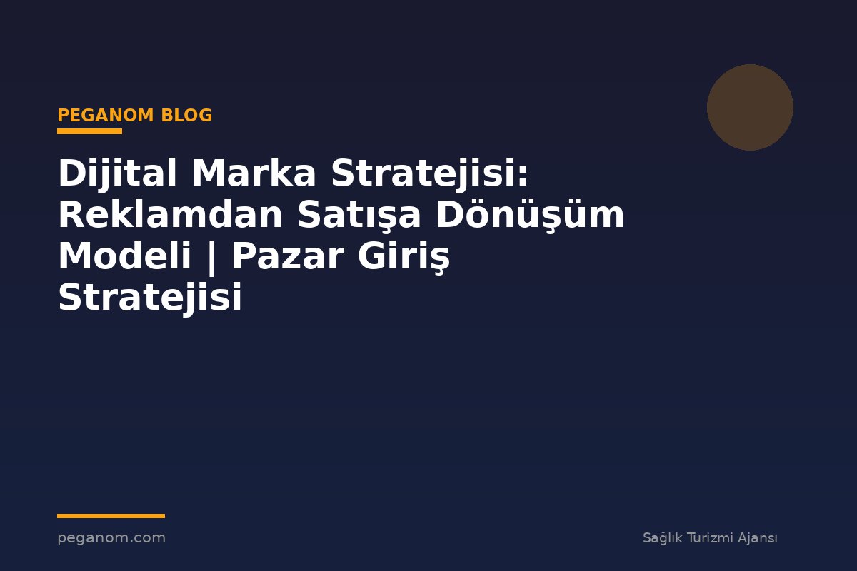 Dijital Marka Stratejisi: Reklamdan Satışa Dönüşüm Modeli | Pazar Giriş Stratejisi