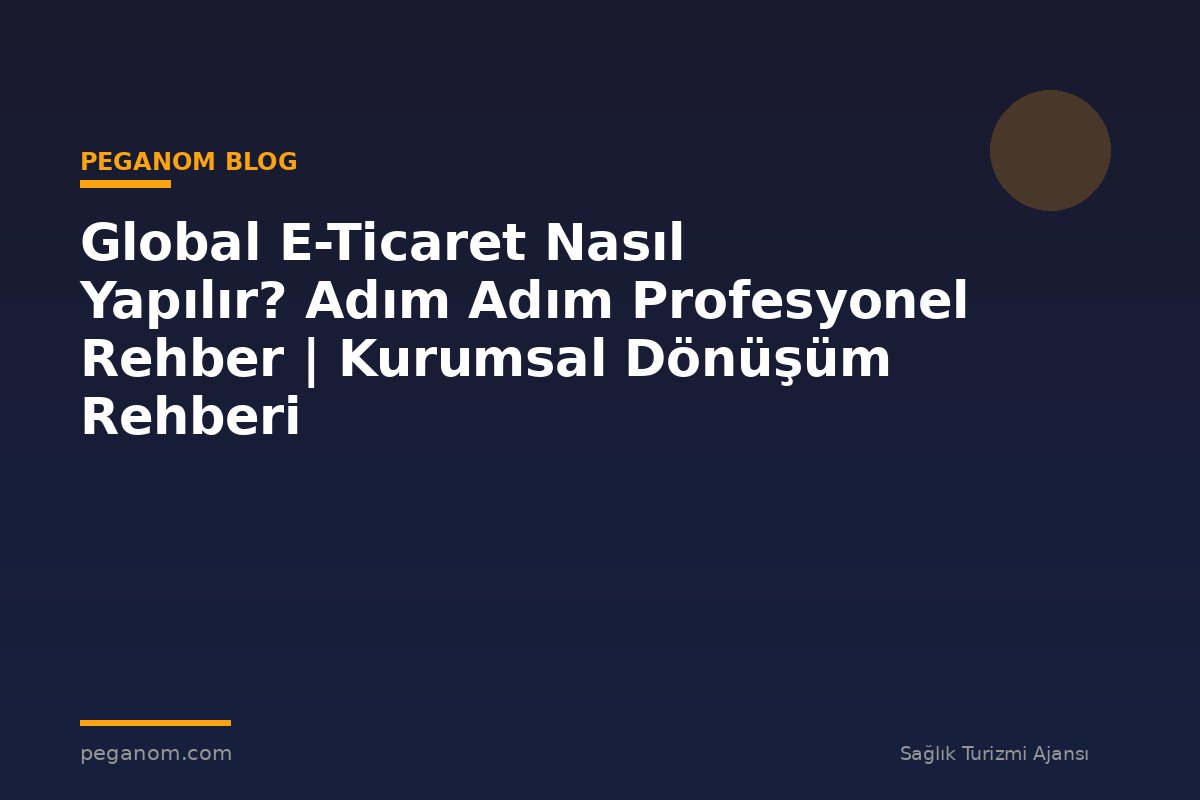 Global E-Ticaret Nasıl Yapılır? Adım Adım Profesyonel Rehber | Kurumsal Dönüşüm Rehberi