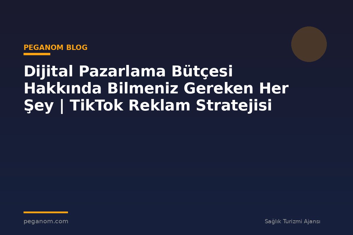 Dijital Pazarlama Bütçesi Hakkında Bilmeniz Gereken Her Şey | TikTok Reklam Stratejisi