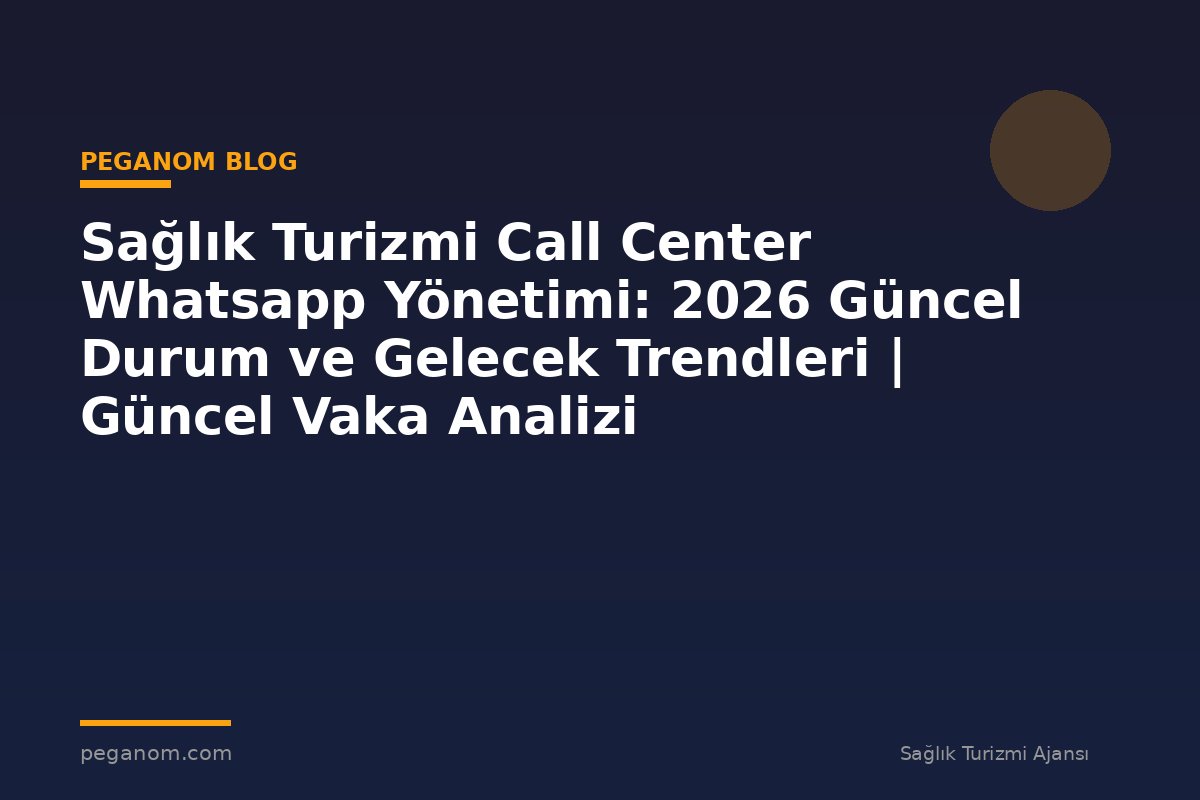 Sağlık Turizmi Call Center Whatsapp Yönetimi: 2026 Güncel Durum ve Gelecek Trendleri | Güncel Vaka Analizi
