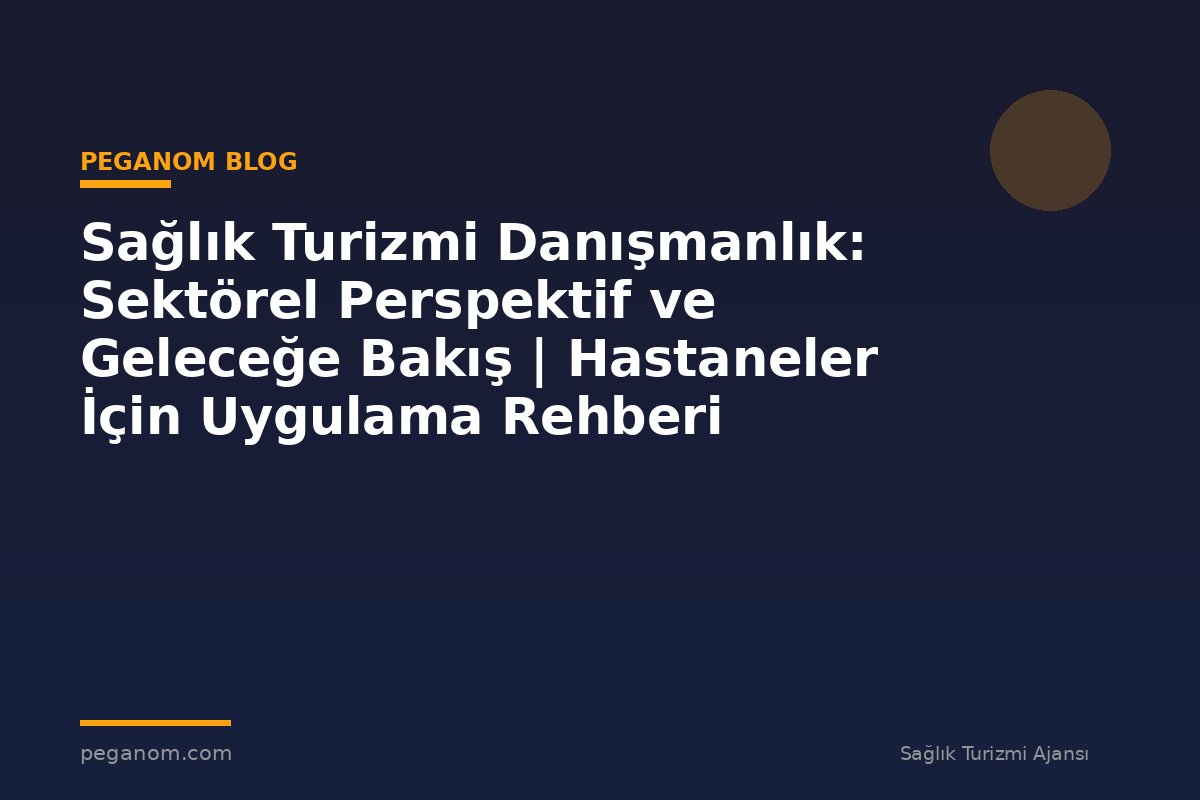 Sağlık Turizmi Danışmanlık: Sektörel Perspektif ve Geleceğe Bakış | Hastaneler İçin Uygulama Rehberi