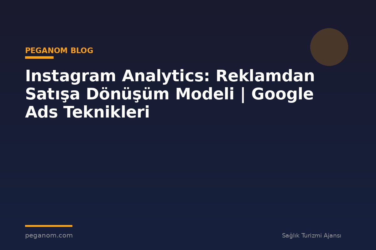 Instagram Analytics: Reklamdan Satışa Dönüşüm Modeli | Google Ads Teknikleri