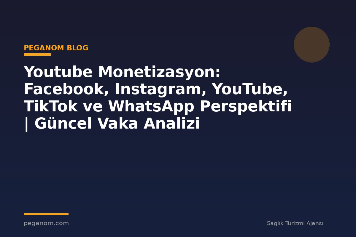 Youtube Monetizasyon: Facebook, Instagram, YouTube, TikTok ve WhatsApp Perspektifi | Güncel Vaka Analizi