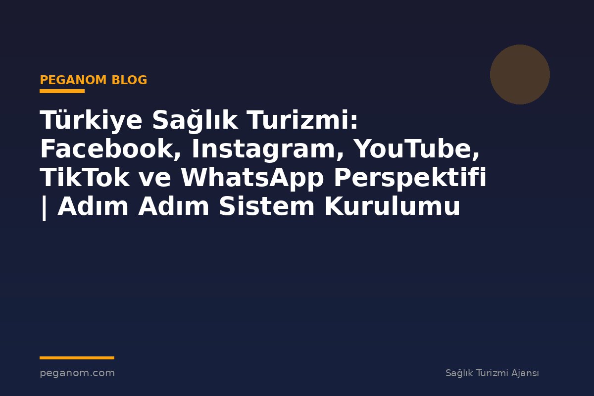 Türkiye Sağlık Turizmi: Facebook, Instagram, YouTube, TikTok ve WhatsApp Perspektifi | Adım Adım Sistem Kurulumu