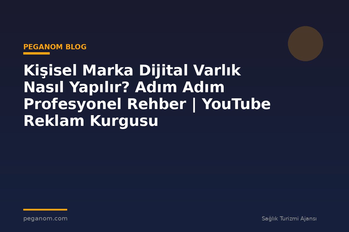 Kişisel Marka Dijital Varlık Nasıl Yapılır? Adım Adım Profesyonel Rehber | YouTube Reklam Kurgusu