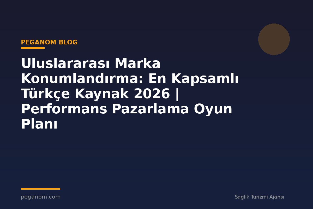 Uluslararası Marka Konumlandırma: En Kapsamlı Türkçe Kaynak 2026 | Performans Pazarlama Oyun Planı