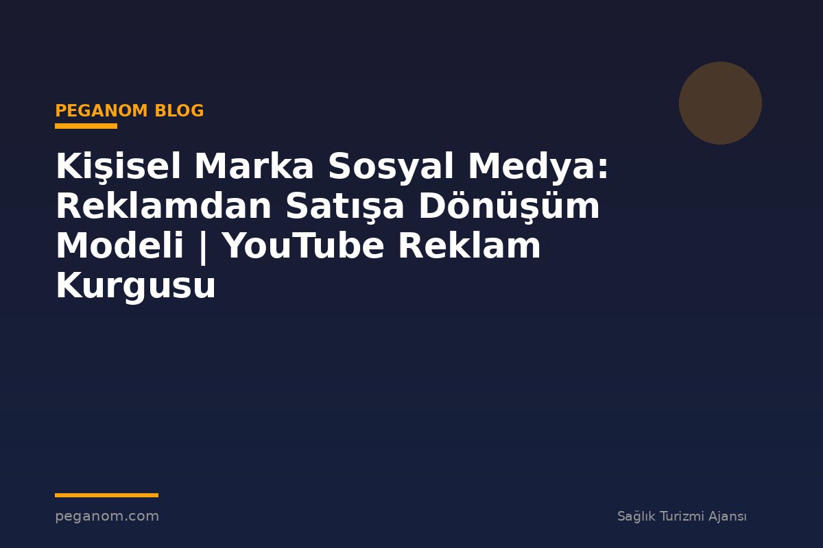 Kişisel Marka Sosyal Medya: Reklamdan Satışa Dönüşüm Modeli | YouTube Reklam Kurgusu