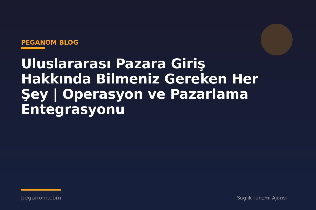 Uluslararası Pazara Giriş Hakkında Bilmeniz Gereken Her Şey | Operasyon ve Pazarlama Entegrasyonu