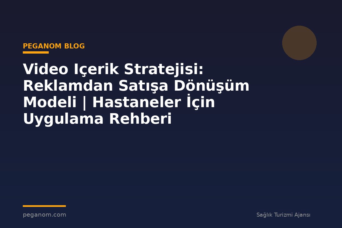 Video Içerik Stratejisi: Reklamdan Satışa Dönüşüm Modeli | Hastaneler İçin Uygulama Rehberi