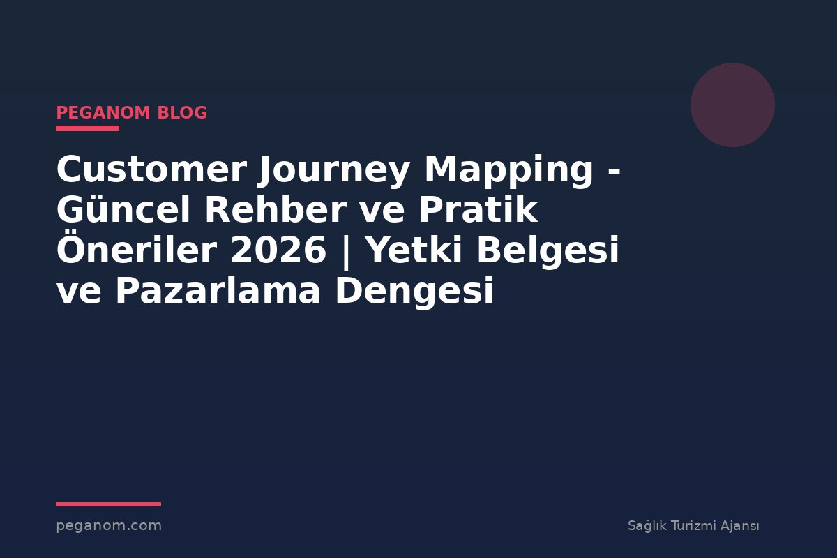Customer Journey Mapping - Güncel Rehber ve Pratik Öneriler 2026 | Yetki Belgesi ve Pazarlama Dengesi