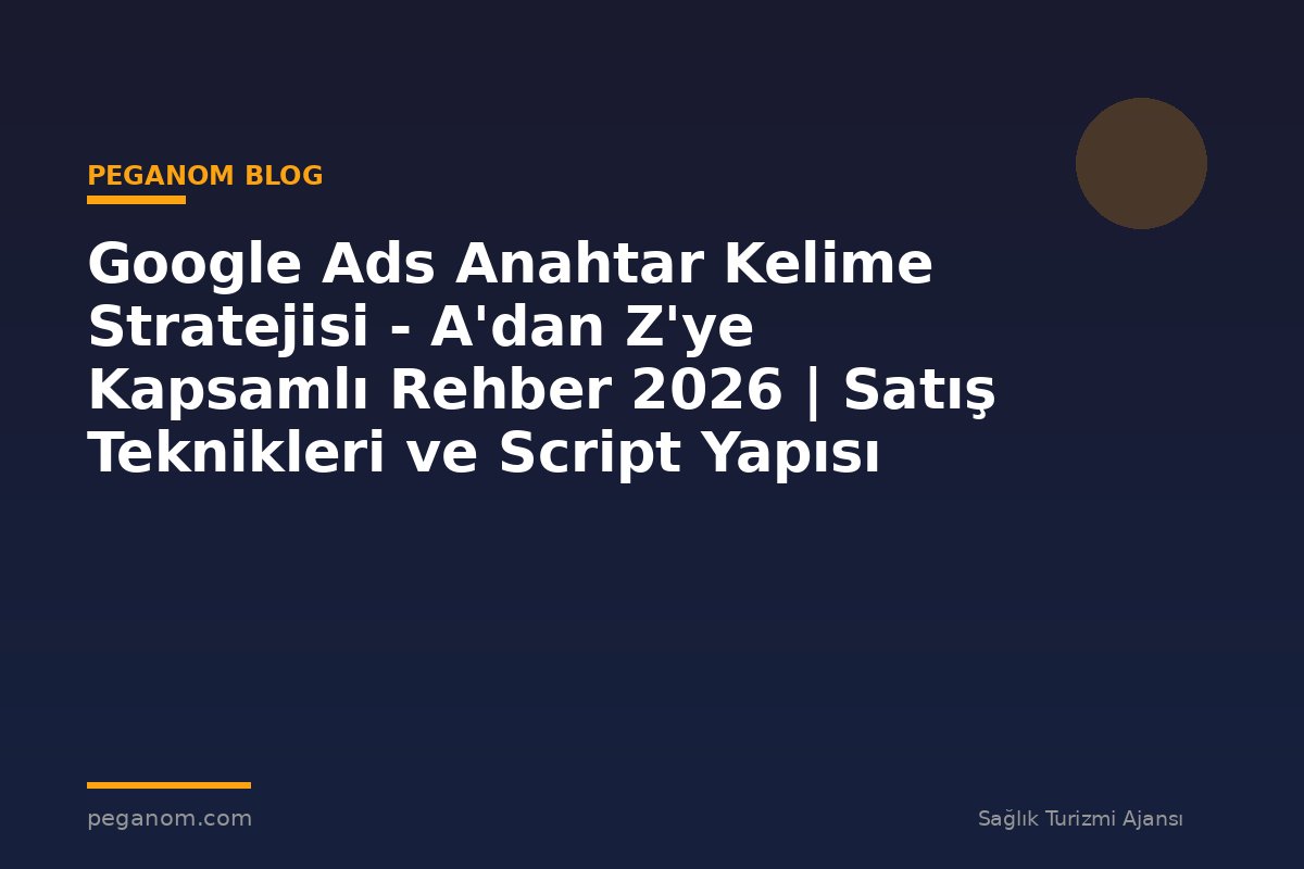 Google Ads Anahtar Kelime Stratejisi - A'dan Z'ye Kapsamlı Rehber 2026 | Satış Teknikleri ve Script Yapısı