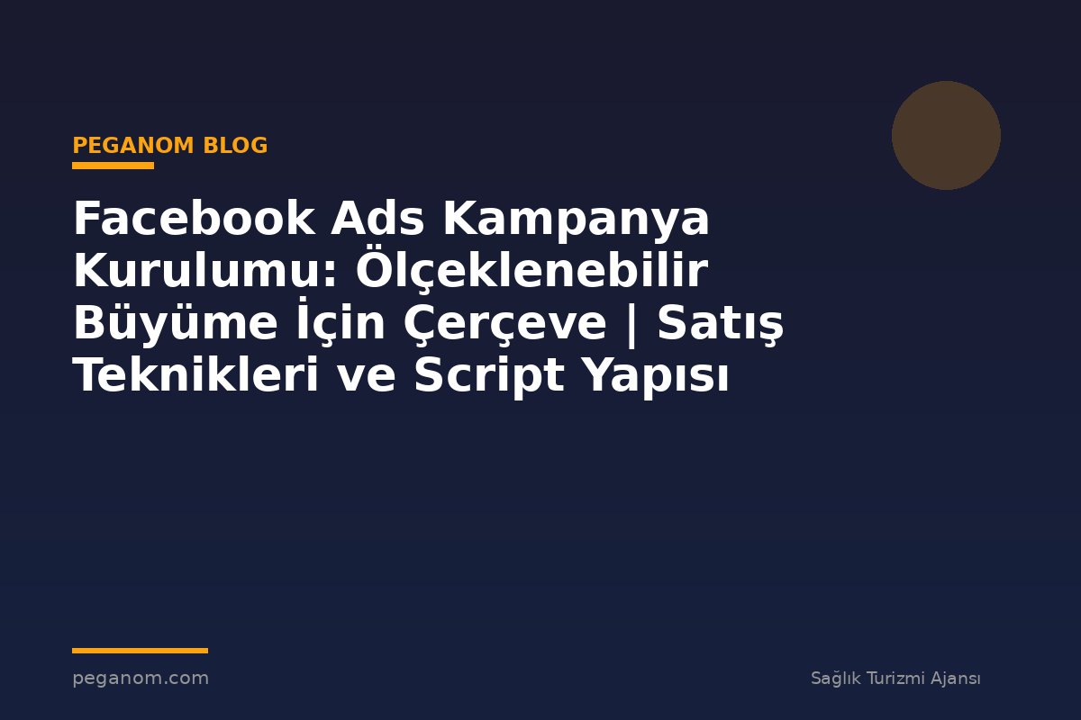 Facebook Ads Kampanya Kurulumu: Ölçeklenebilir Büyüme İçin Çerçeve | Satış Teknikleri ve Script Yapısı