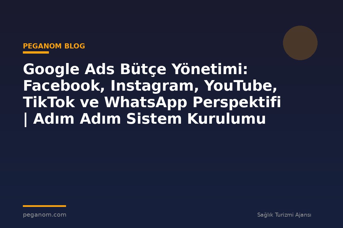 Google Ads Bütçe Yönetimi: Facebook, Instagram, YouTube, TikTok ve WhatsApp Perspektifi | Adım Adım Sistem Kurulumu