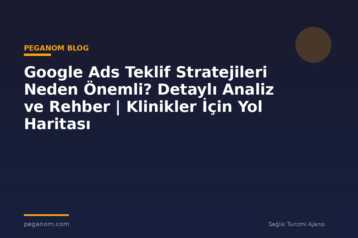 Google Ads Teklif Stratejileri Neden Önemli? Detaylı Analiz ve Rehber | Klinikler İçin Yol Haritası