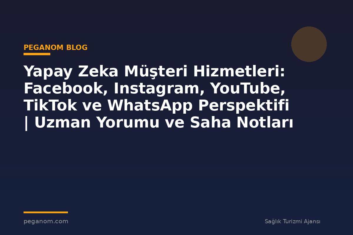 Yapay Zeka Müşteri Hizmetleri: Facebook, Instagram, YouTube, TikTok ve WhatsApp Perspektifi | Uzman Yorumu ve Saha Notları