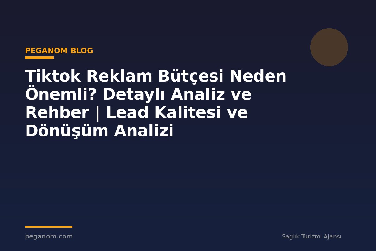 Tiktok Reklam Bütçesi Neden Önemli? Detaylı Analiz ve Rehber | Lead Kalitesi ve Dönüşüm Analizi