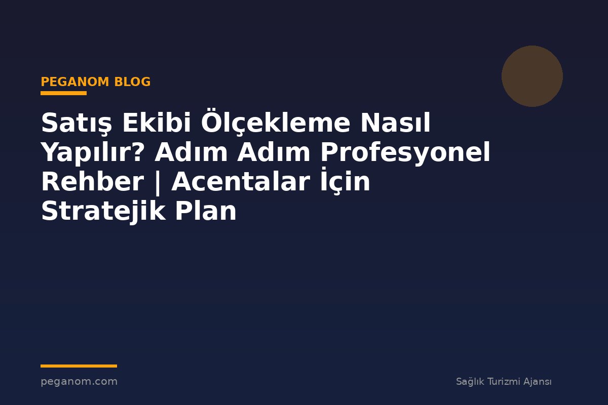Satış Ekibi Ölçekleme Nasıl Yapılır? Adım Adım Profesyonel Rehber | Acentalar İçin Stratejik Plan