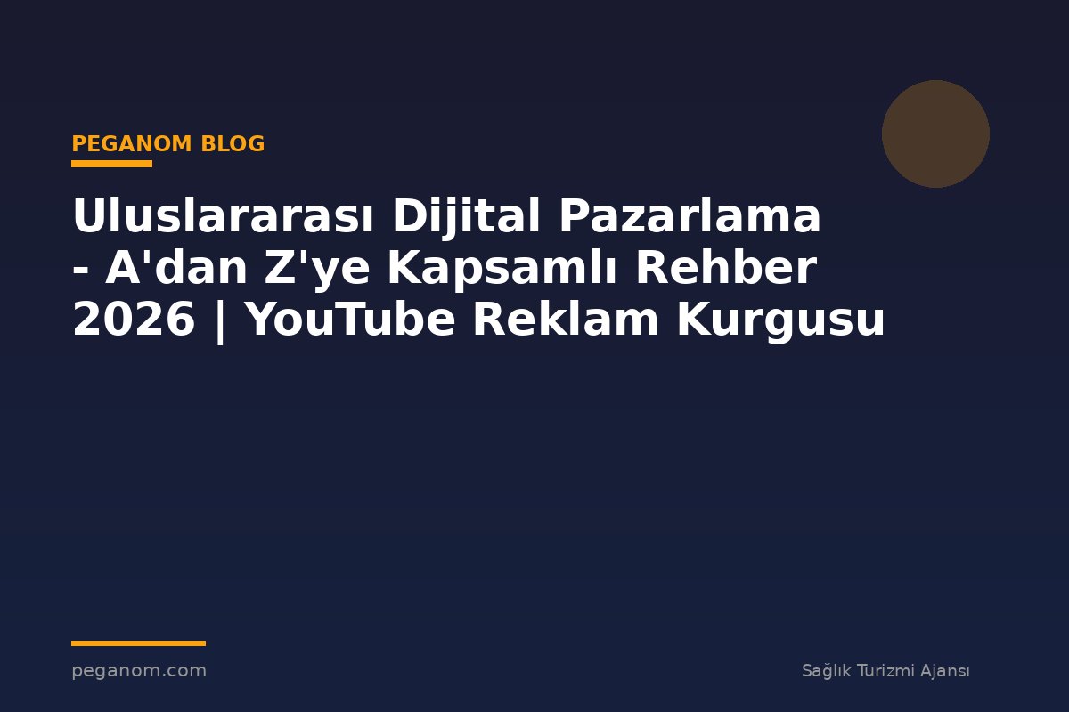 Uluslararası Dijital Pazarlama - A'dan Z'ye Kapsamlı Rehber 2026 | YouTube Reklam Kurgusu
