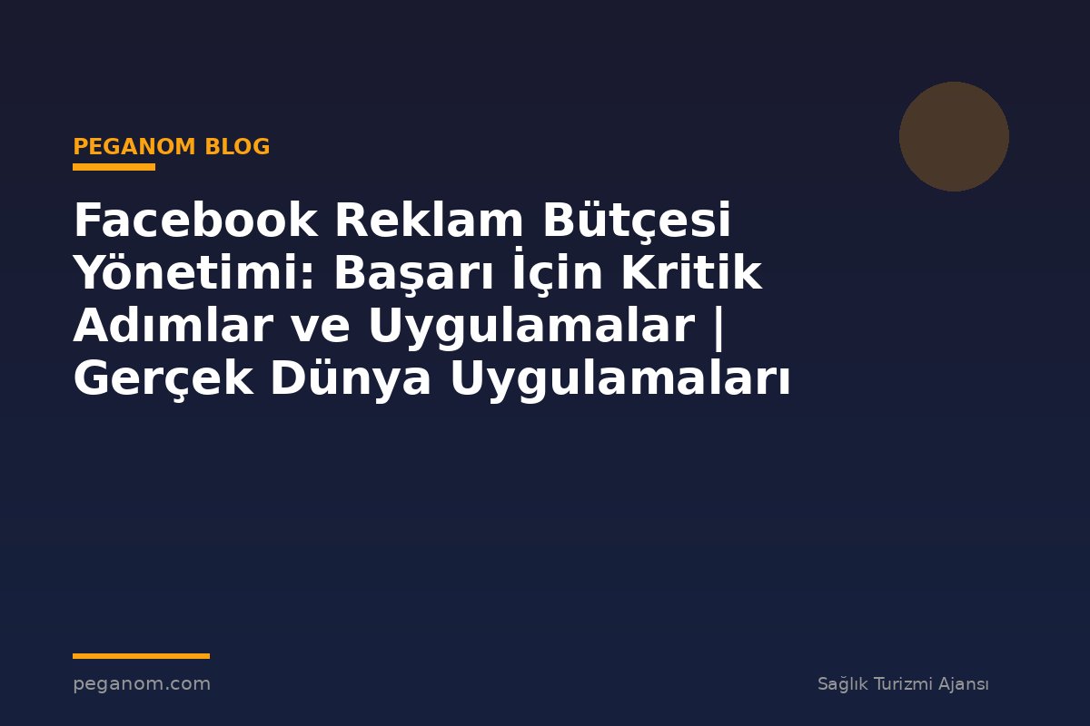 Facebook Reklam Bütçesi Yönetimi: Başarı İçin Kritik Adımlar ve Uygulamalar | Gerçek Dünya Uygulamaları