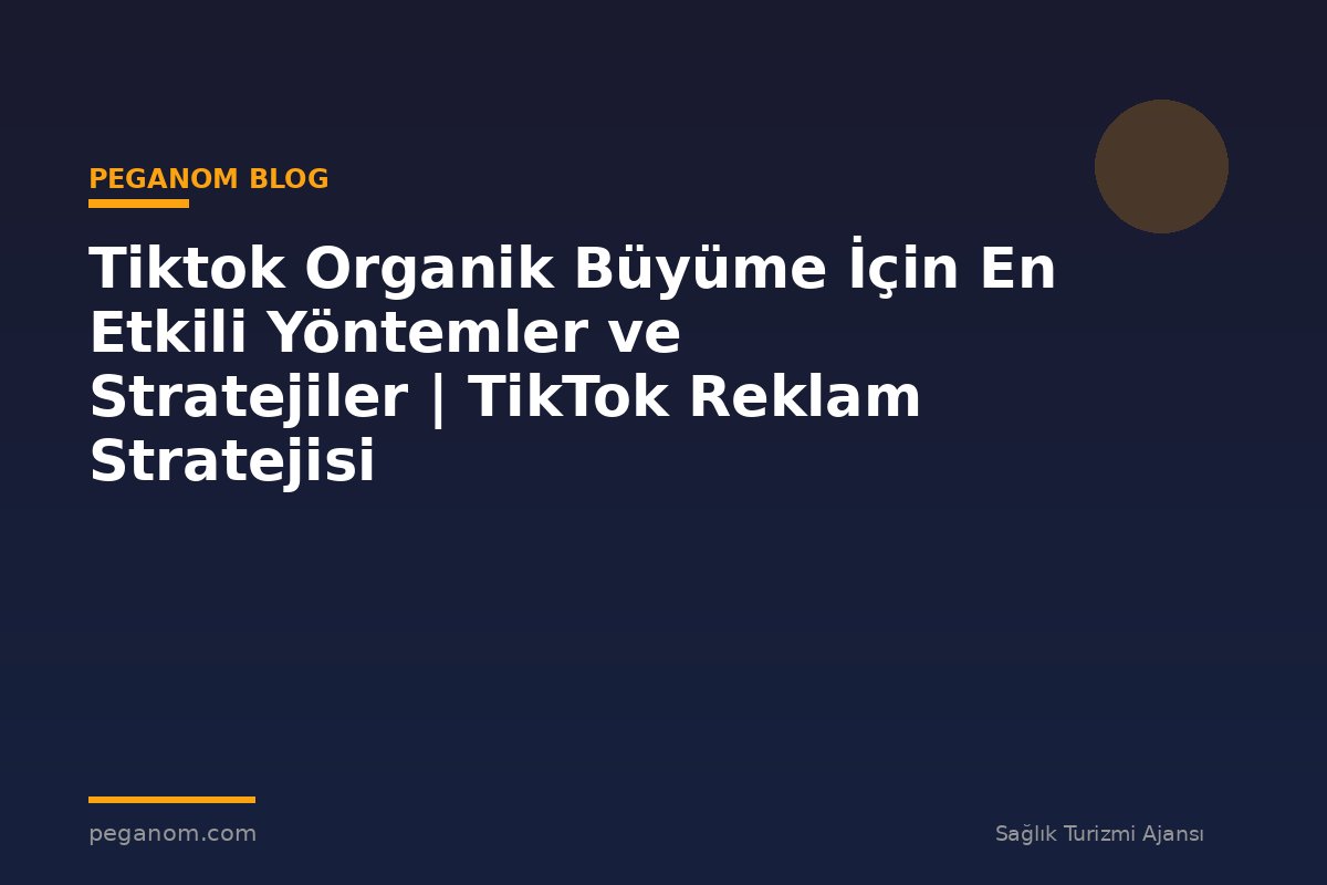 Tiktok Organik Büyüme İçin En Etkili Yöntemler ve Stratejiler | TikTok Reklam Stratejisi