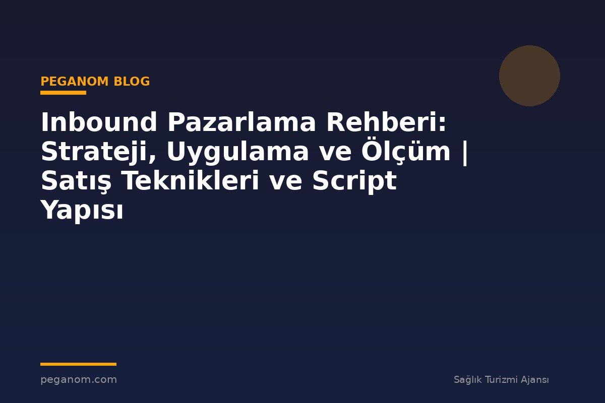 Inbound Pazarlama Rehberi: Strateji, Uygulama ve Ölçüm | Satış Teknikleri ve Script Yapısı