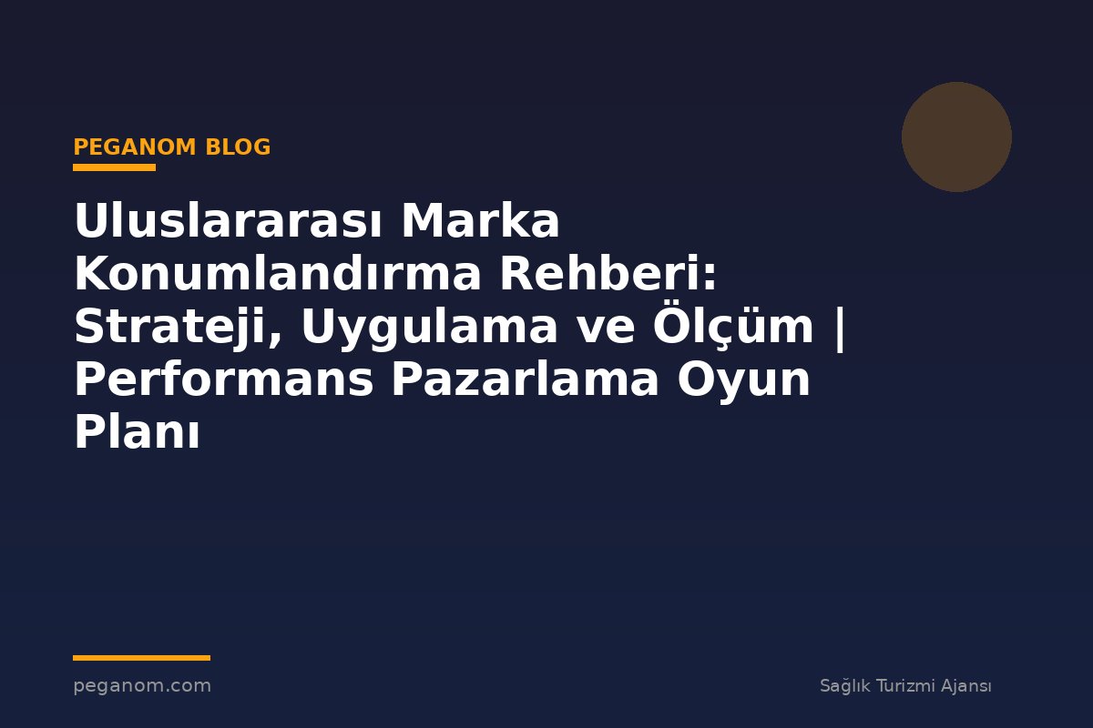 Uluslararası Marka Konumlandırma Rehberi: Strateji, Uygulama ve Ölçüm | Performans Pazarlama Oyun Planı
