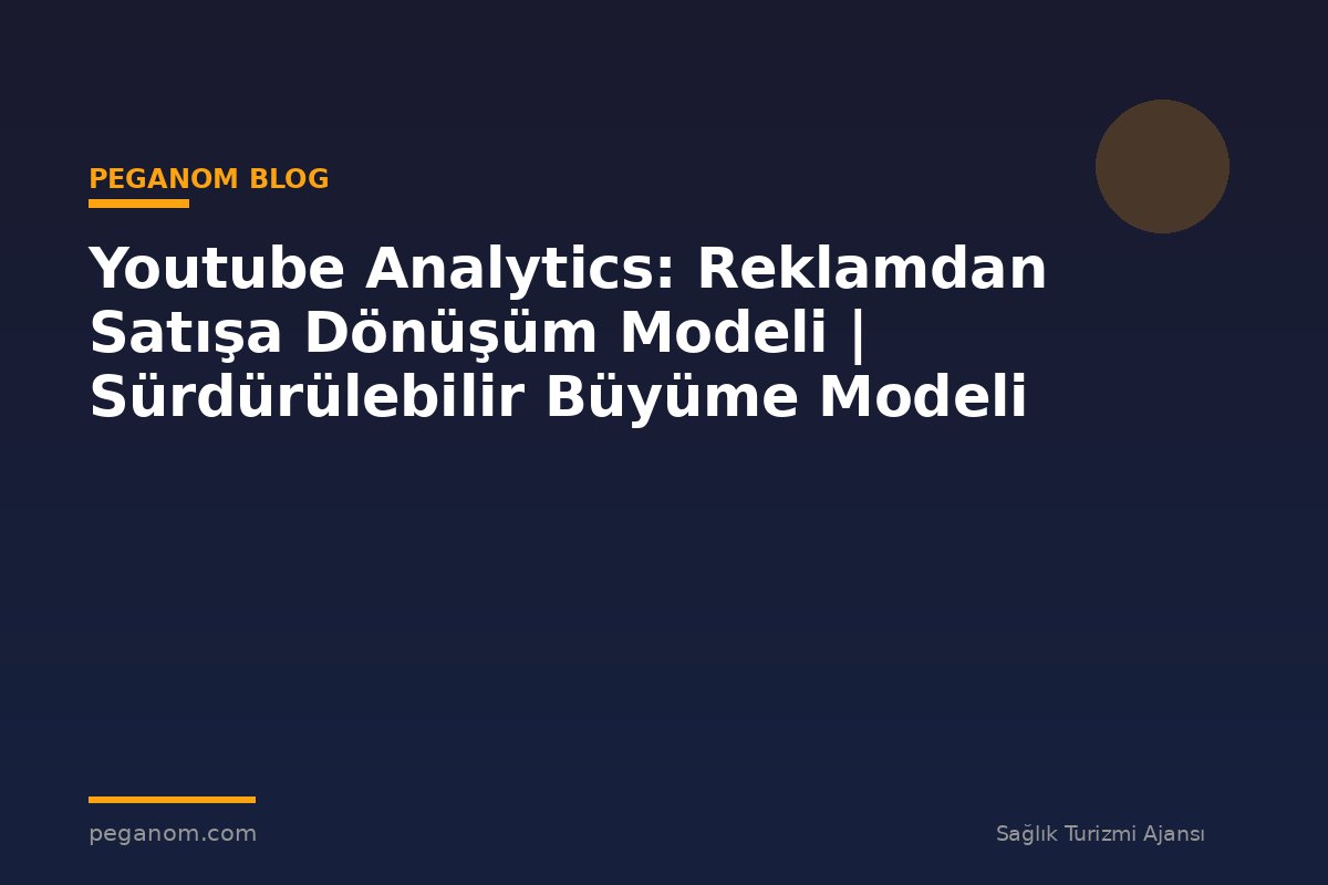Youtube Analytics: Reklamdan Satışa Dönüşüm Modeli | Sürdürülebilir Büyüme Modeli