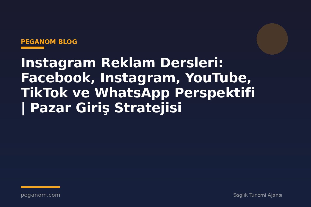 Instagram Reklam Dersleri: Facebook, Instagram, YouTube, TikTok ve WhatsApp Perspektifi | Pazar Giriş Stratejisi