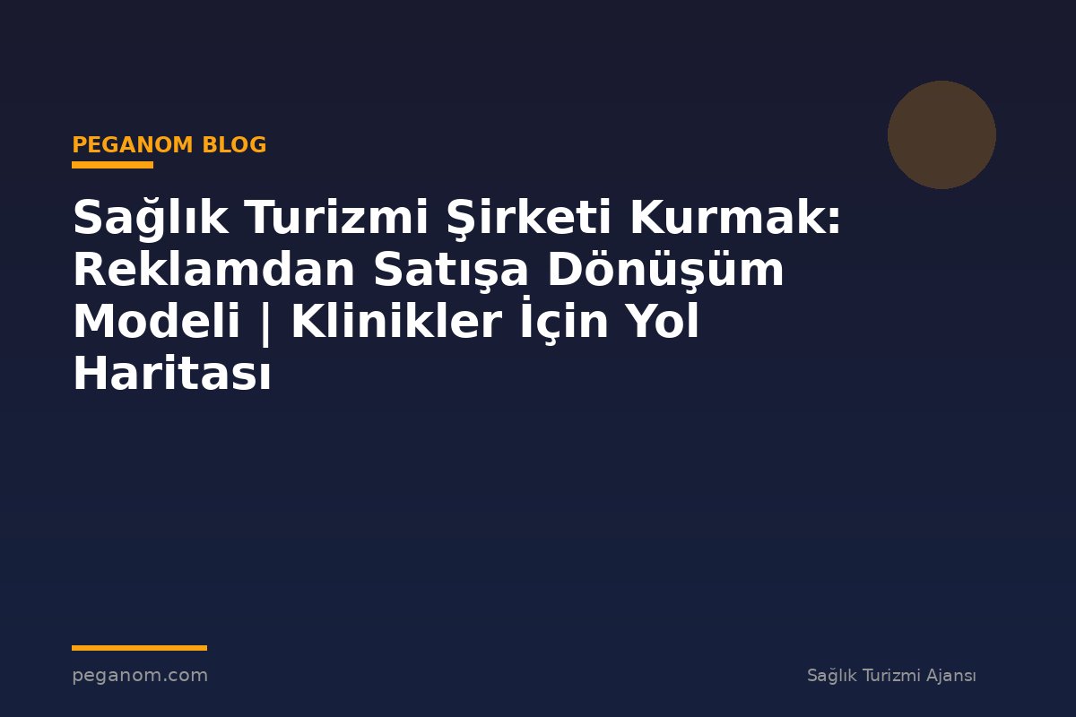 Sağlık Turizmi Şirketi Kurmak: Reklamdan Satışa Dönüşüm Modeli | Klinikler İçin Yol Haritası