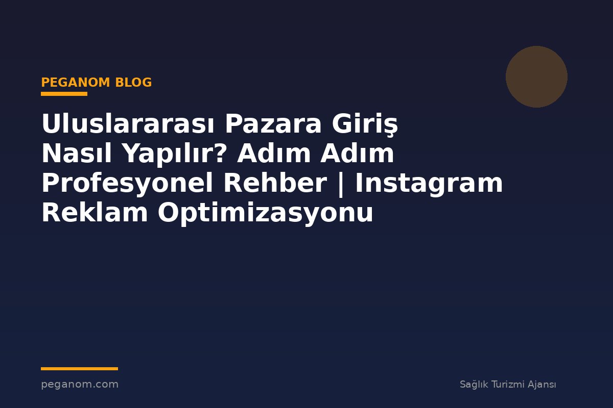 Uluslararası Pazara Giriş Nasıl Yapılır? Adım Adım Profesyonel Rehber | Instagram Reklam Optimizasyonu