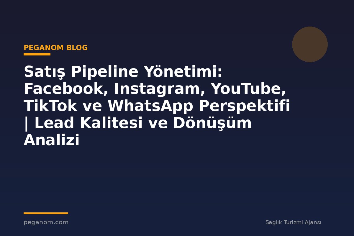 Satış Pipeline Yönetimi: Facebook, Instagram, YouTube, TikTok ve WhatsApp Perspektifi | Lead Kalitesi ve Dönüşüm Analizi