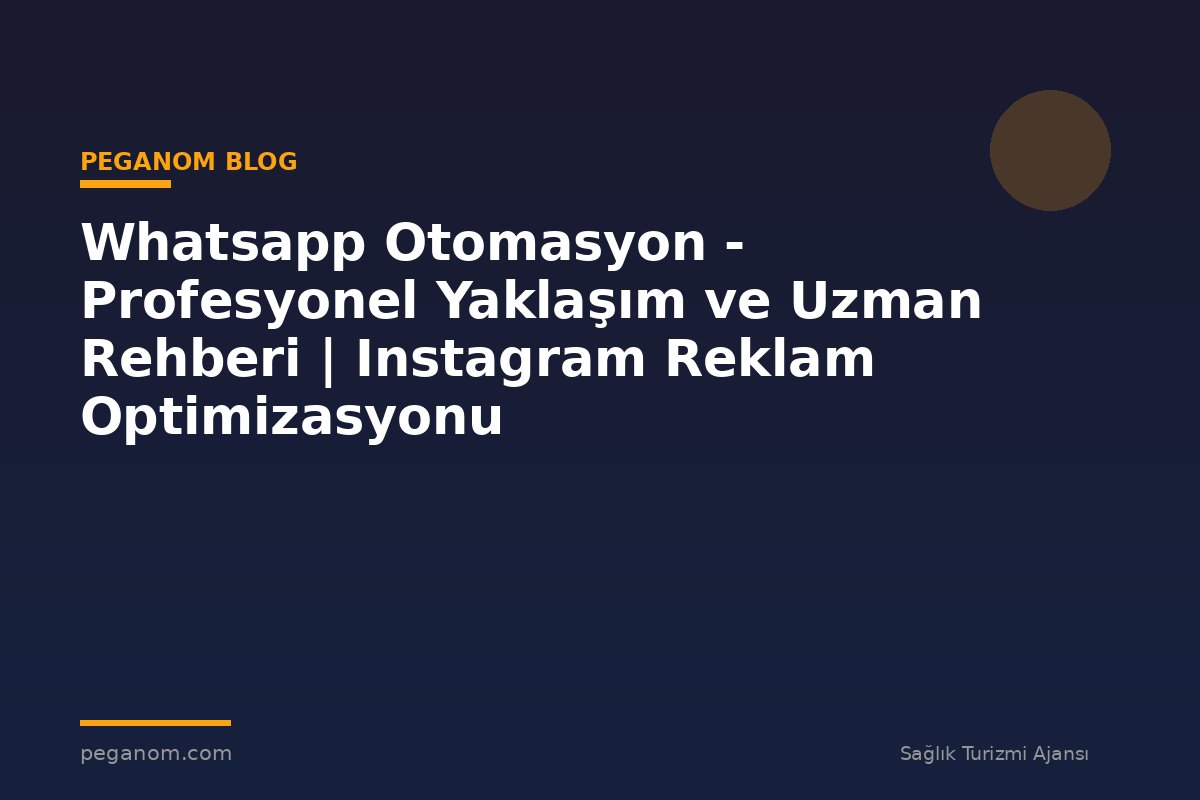 Whatsapp Otomasyon - Profesyonel Yaklaşım ve Uzman Rehberi | Instagram Reklam Optimizasyonu
