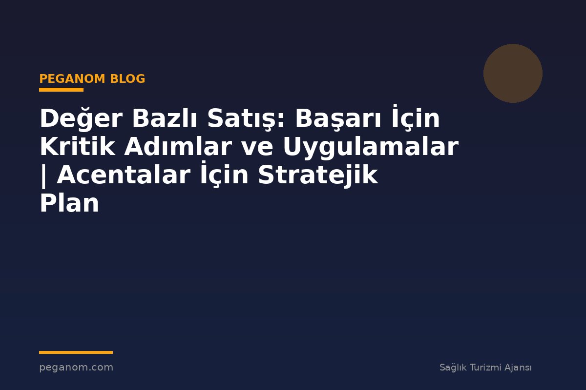 Değer Bazlı Satış: Başarı İçin Kritik Adımlar ve Uygulamalar | Acentalar İçin Stratejik Plan