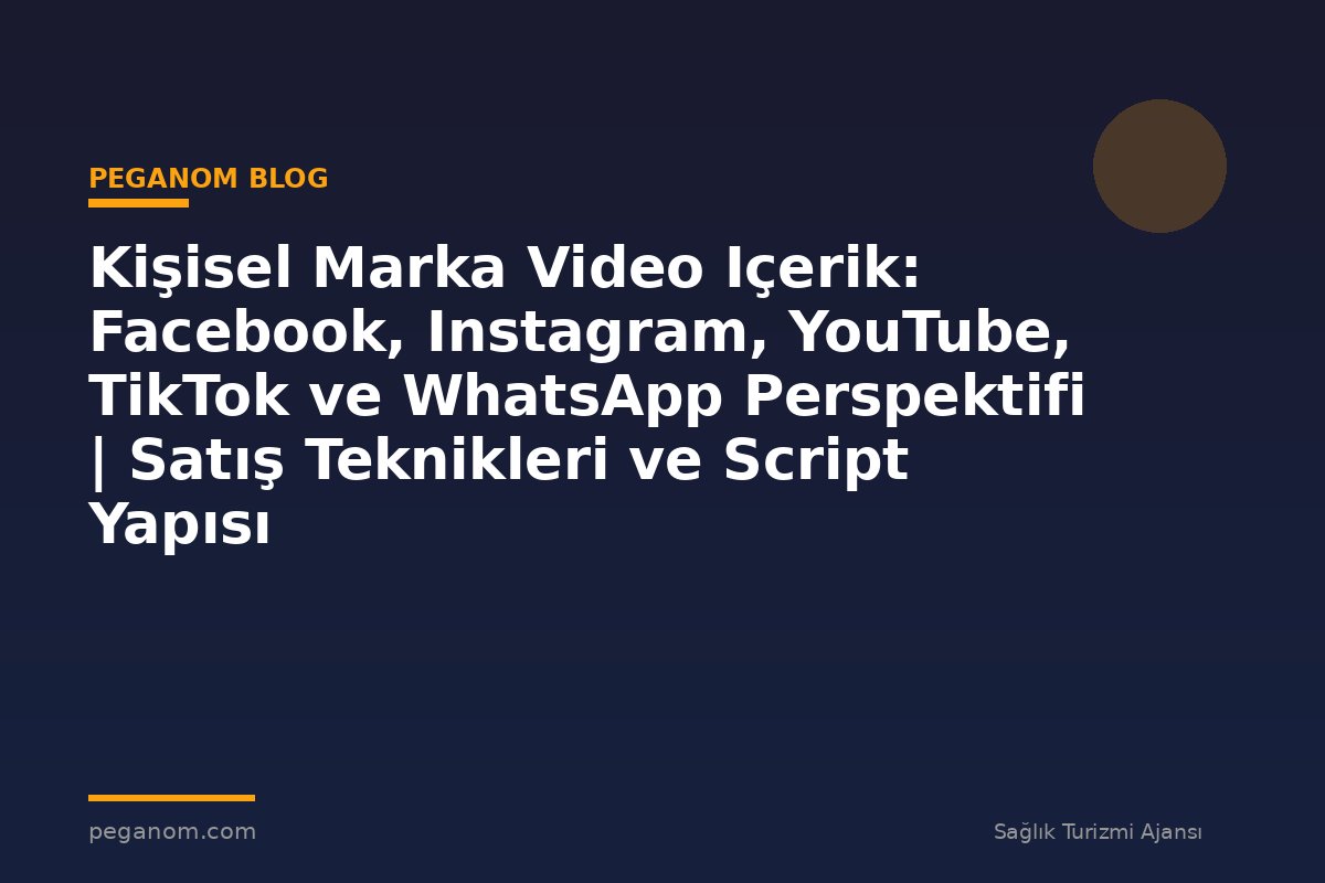 Kişisel Marka Video Içerik: Facebook, Instagram, YouTube, TikTok ve WhatsApp Perspektifi | Satış Teknikleri ve Script Yapısı