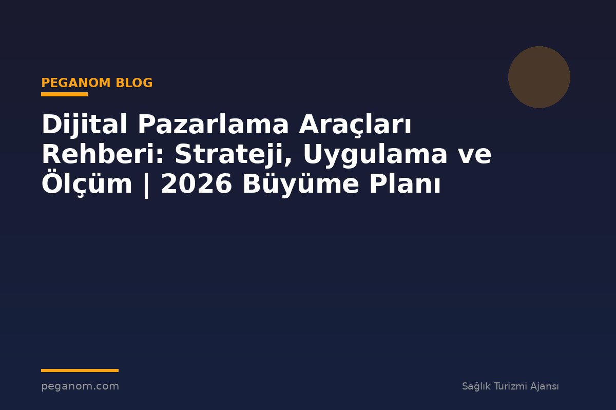 Dijital Pazarlama Araçları Rehberi: Strateji, Uygulama ve Ölçüm | 2026 Büyüme Planı