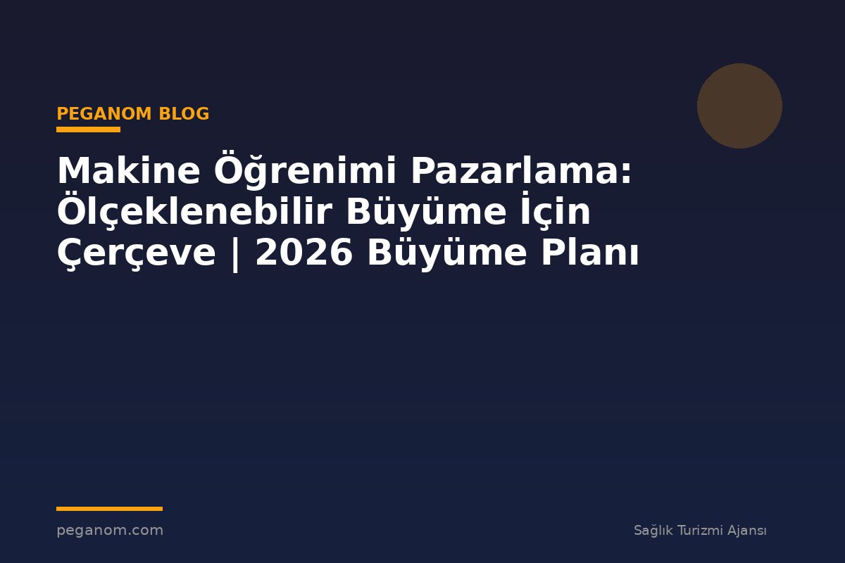 Makine Öğrenimi Pazarlama: Ölçeklenebilir Büyüme İçin Çerçeve | 2026 Büyüme Planı