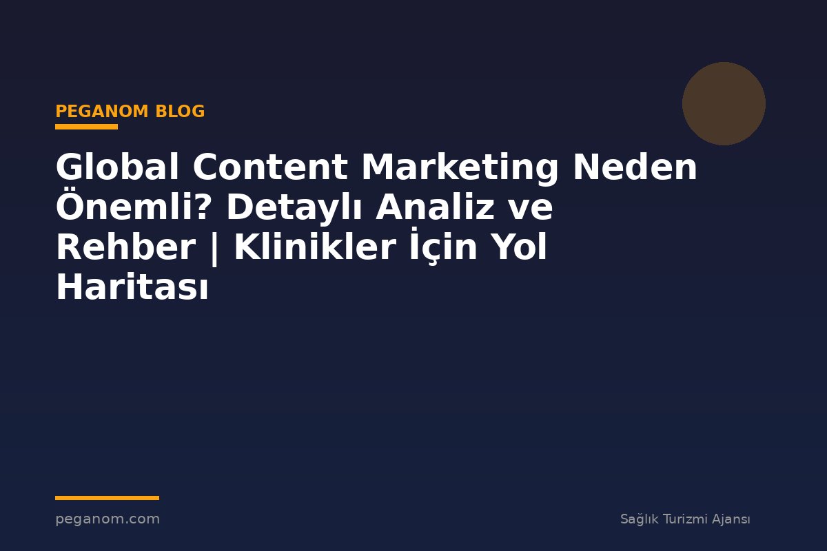 Global Content Marketing Neden Önemli? Detaylı Analiz ve Rehber | Klinikler İçin Yol Haritası