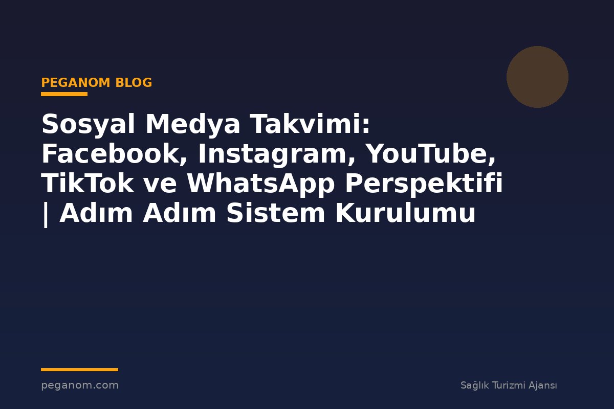 Sosyal Medya Takvimi: Facebook, Instagram, YouTube, TikTok ve WhatsApp Perspektifi | Adım Adım Sistem Kurulumu