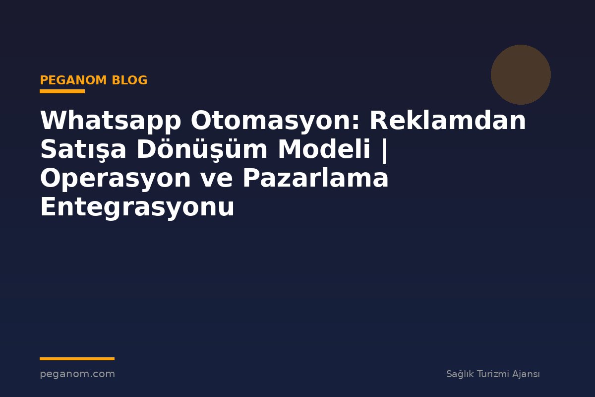 Whatsapp Otomasyon: Reklamdan Satışa Dönüşüm Modeli | Operasyon ve Pazarlama Entegrasyonu