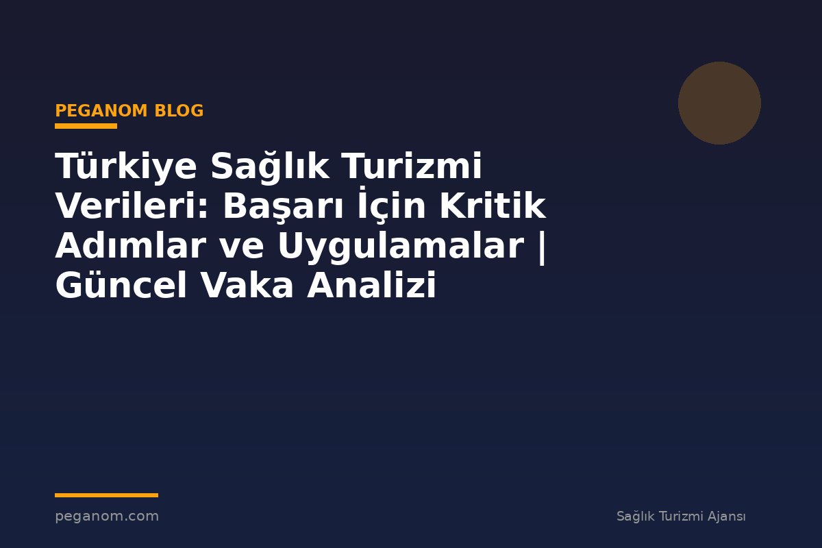 Türkiye Sağlık Turizmi Verileri: Başarı İçin Kritik Adımlar ve Uygulamalar | Güncel Vaka Analizi